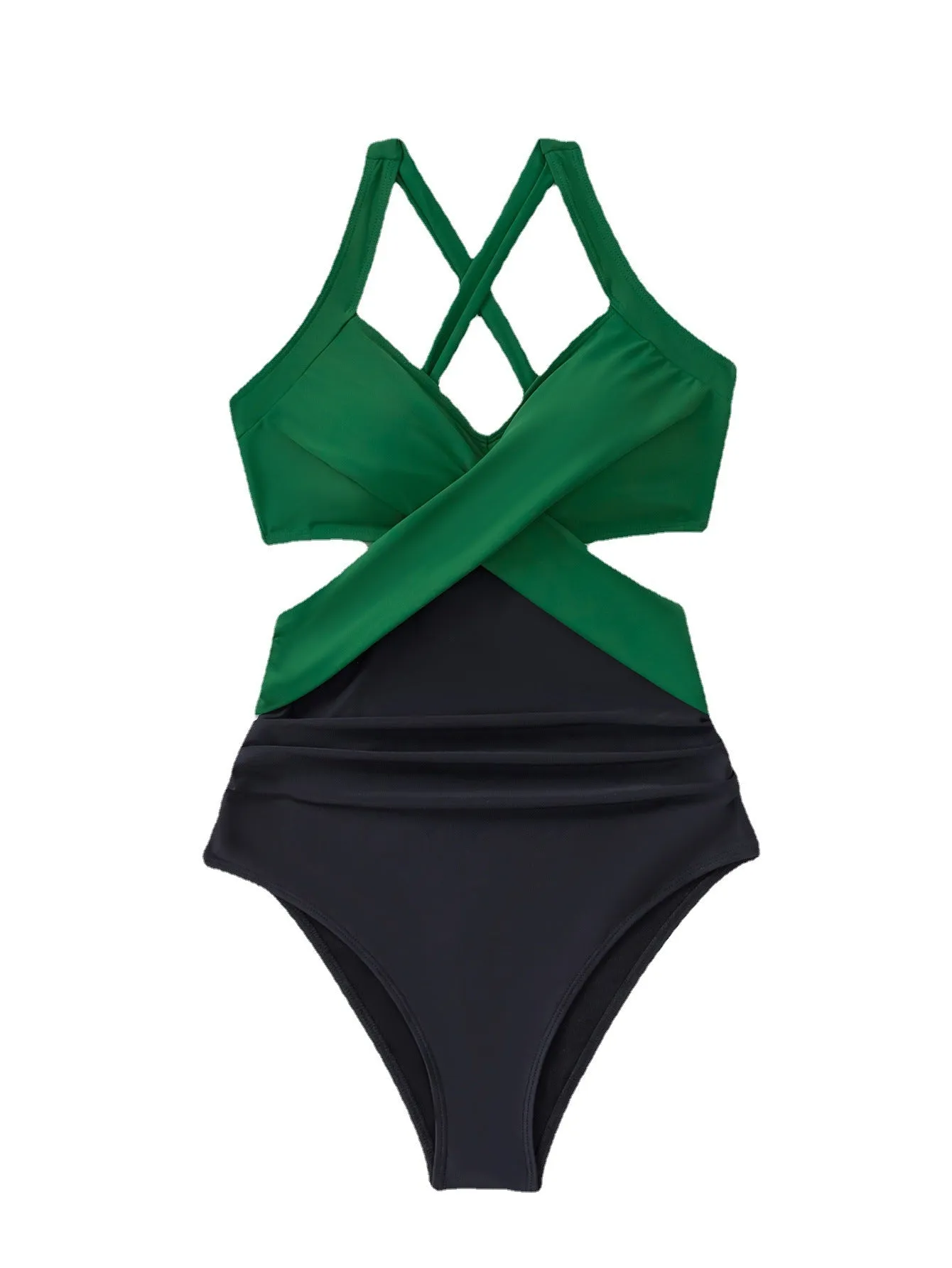 2023 New Arrival: Solid Color Cutout Back Sexy Monokini Bikini Swimwear