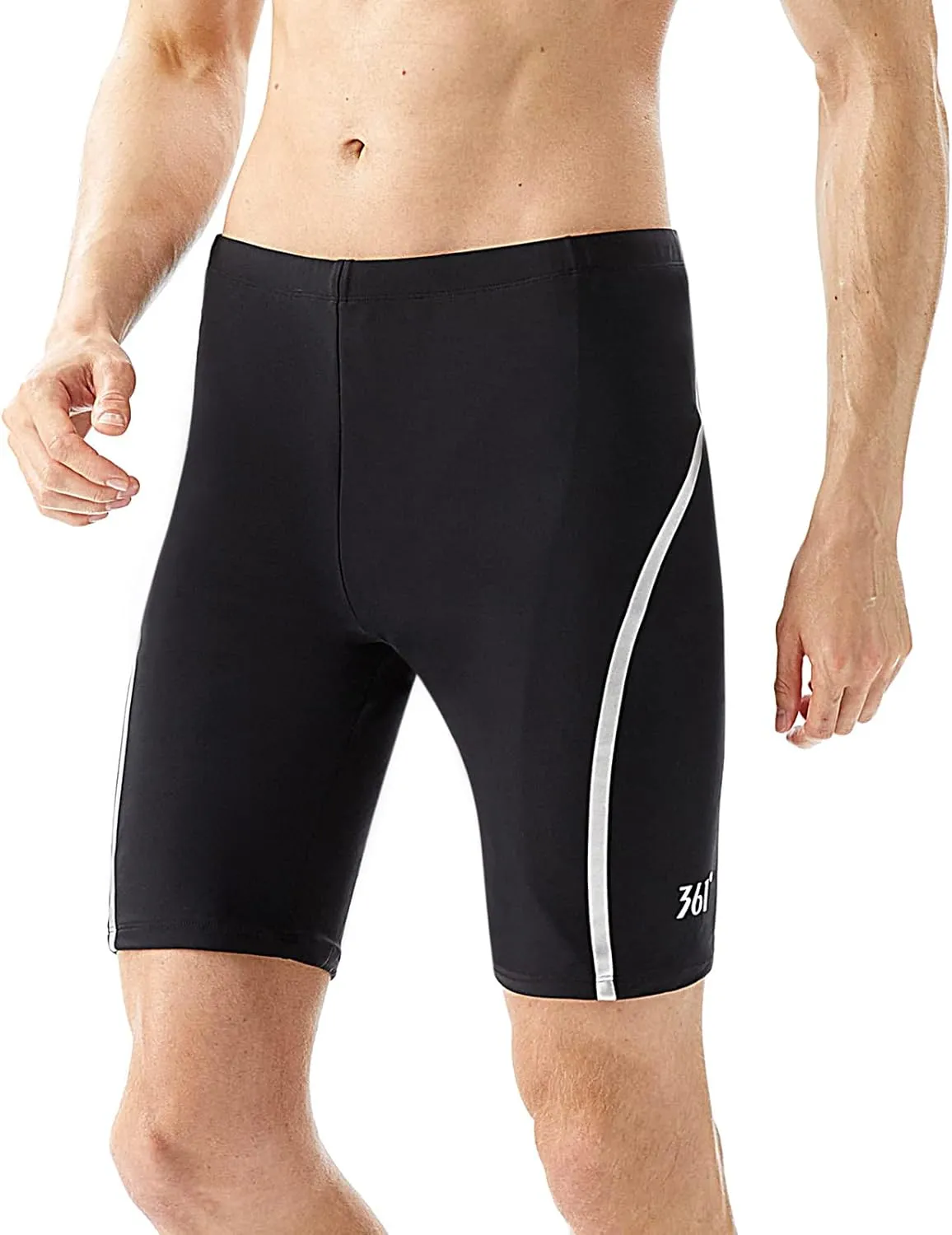 361?? Swim Jammers for Men, Pro Racing Training Swimsuit, Chlorine Resistant Endurance Mens Swim Suit Swimwear Tech Pant