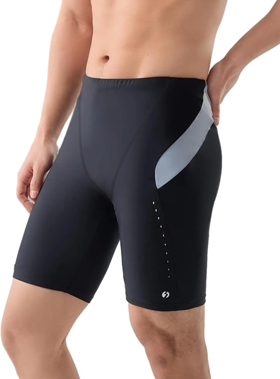 361?? Swim Jammers for Men, Pro Racing Training Swimsuit, Chlorine Resistant Endurance Mens Swim Suit Swimwear Tech Pant