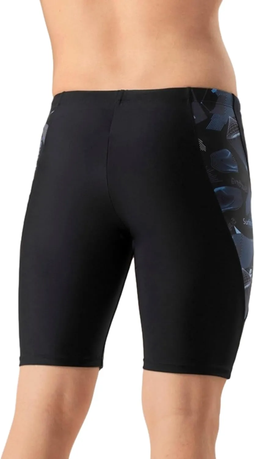 361?? Swim Jammers for Men, Pro Racing Training Swimsuit, Chlorine Resistant Endurance Mens Swim Suit Swimwear Tech Pant
