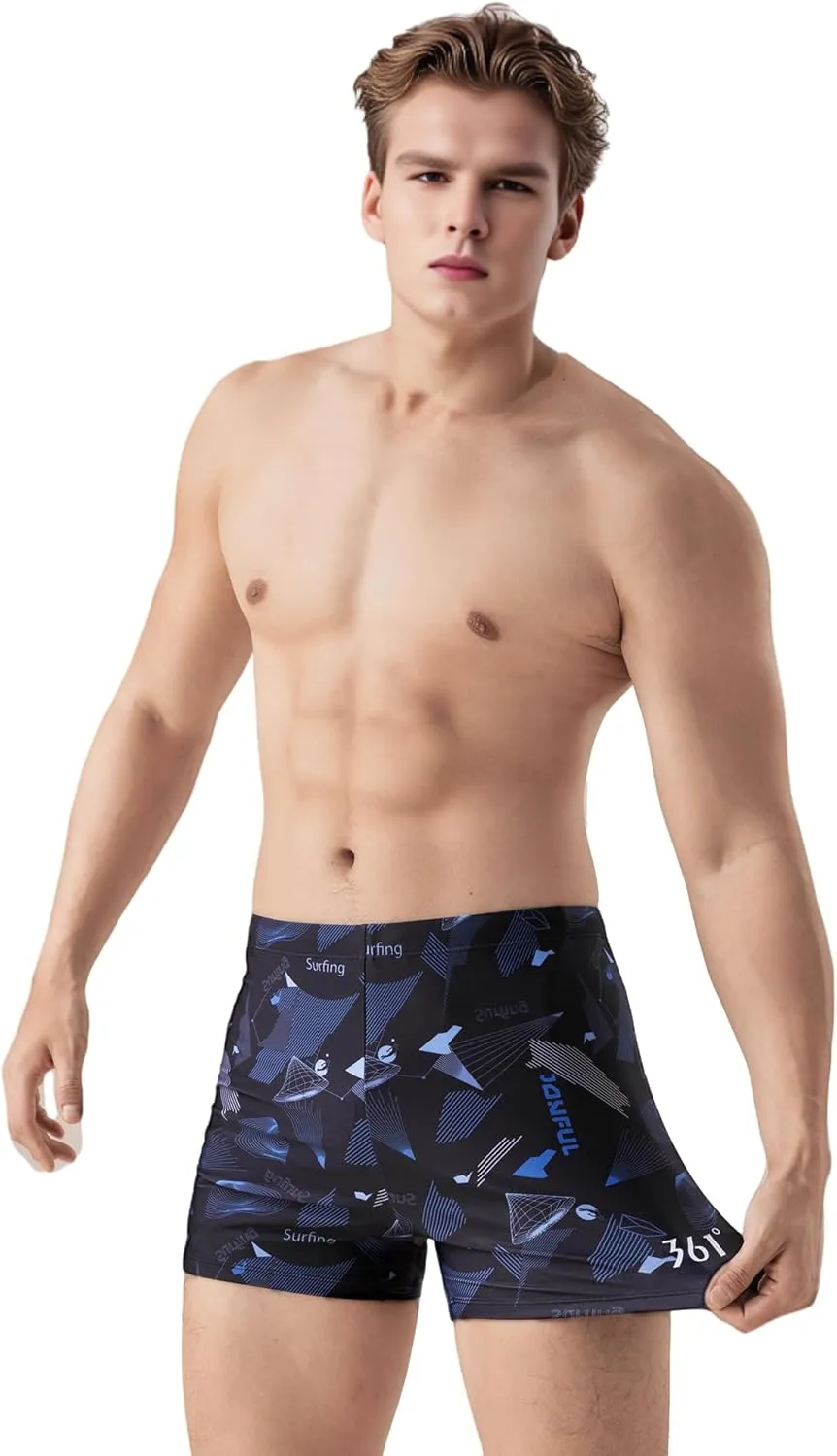 361o Jammers Swimsuit for Men, Competition Lap Swim Suit, Square Leg Endurance Training