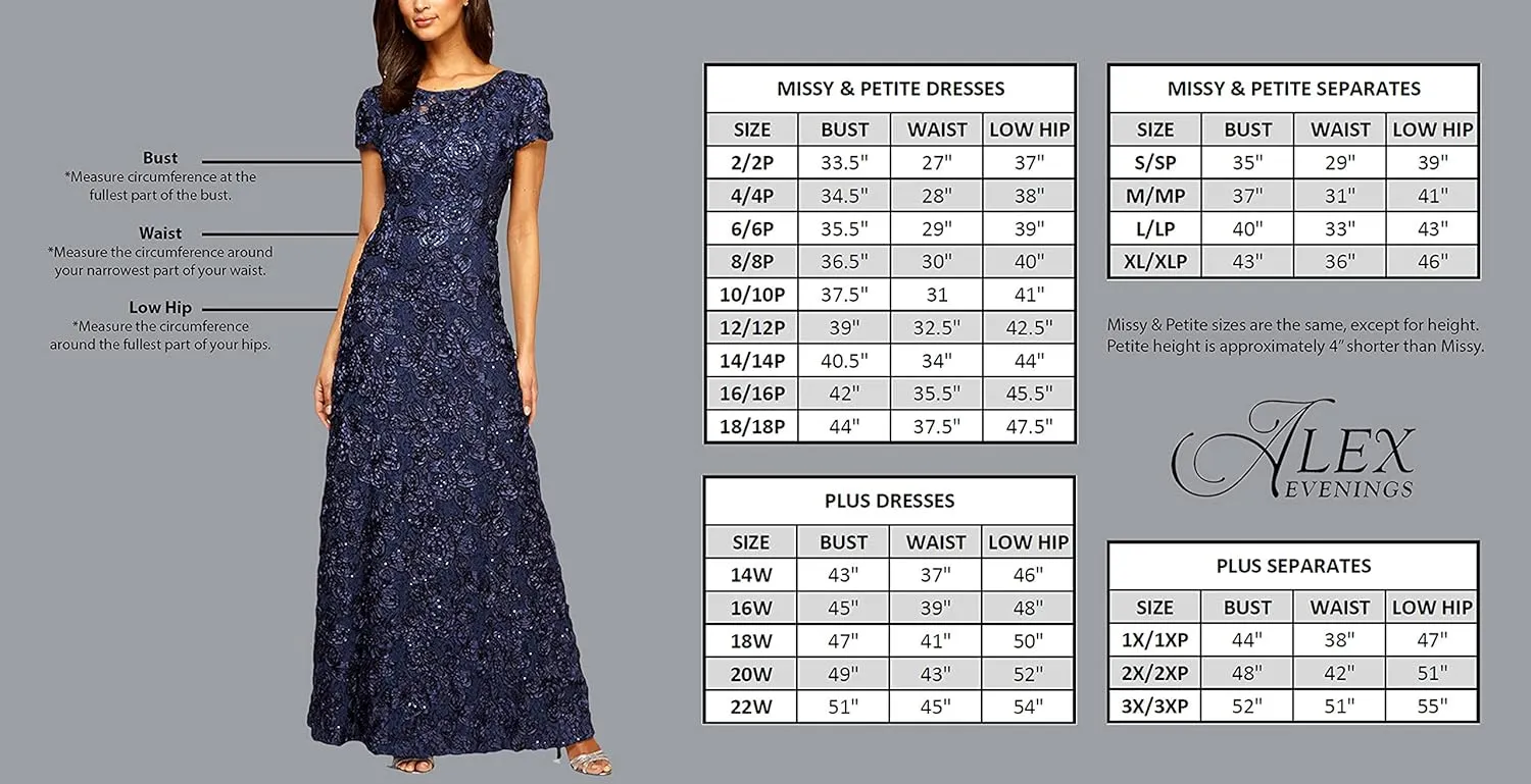 Alex Evenings Women's L Neck Knee Length Shift Dress