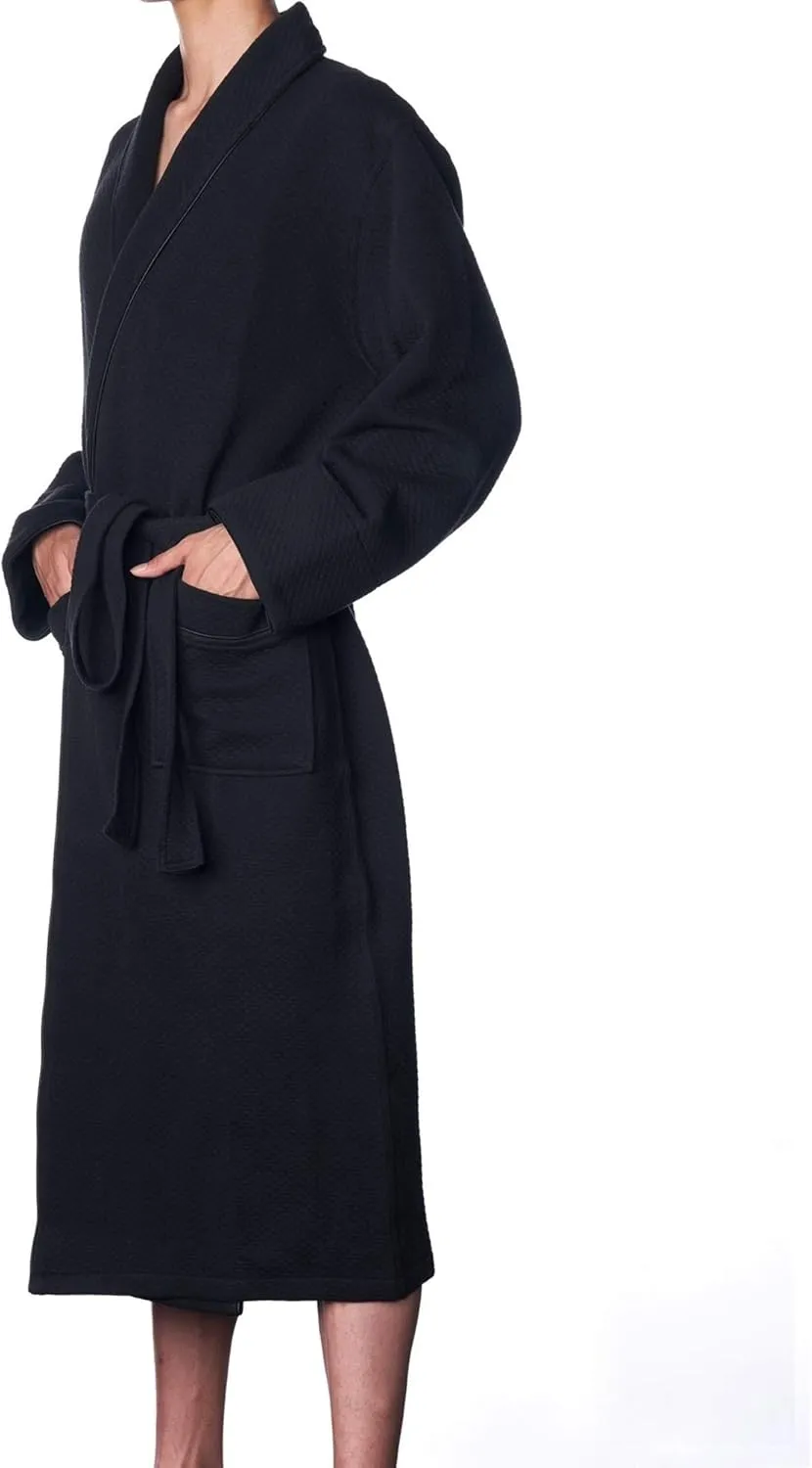 Alpine Swiss Gavin Mens Lightweight Cotton Robe Shawl Collar Knit Bathrobe