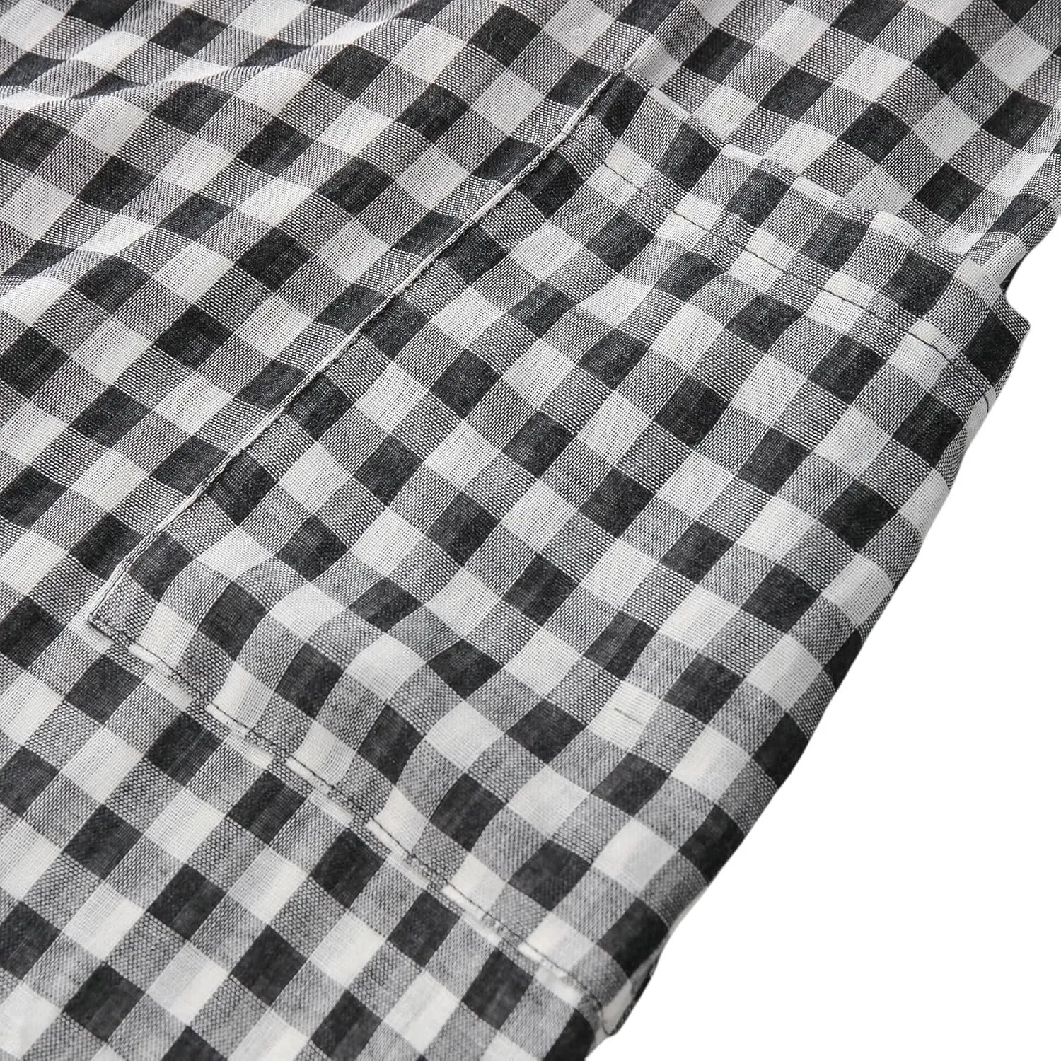Amazhiyu Women's Cotton Gauze Lightweight Summer Plaid Kimono Bath Robe Pockets