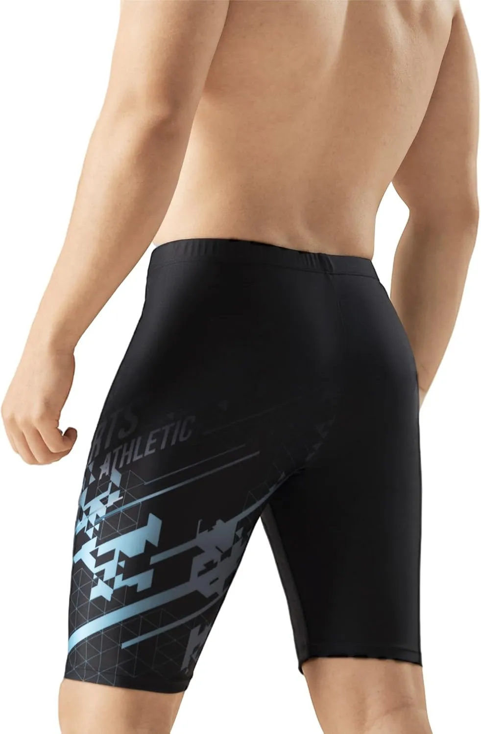 Angel season Swim Jammers for Men Athletic Compression Training Swimsuit Quick Dry Durable Chlorine Resistant Swim Shorts