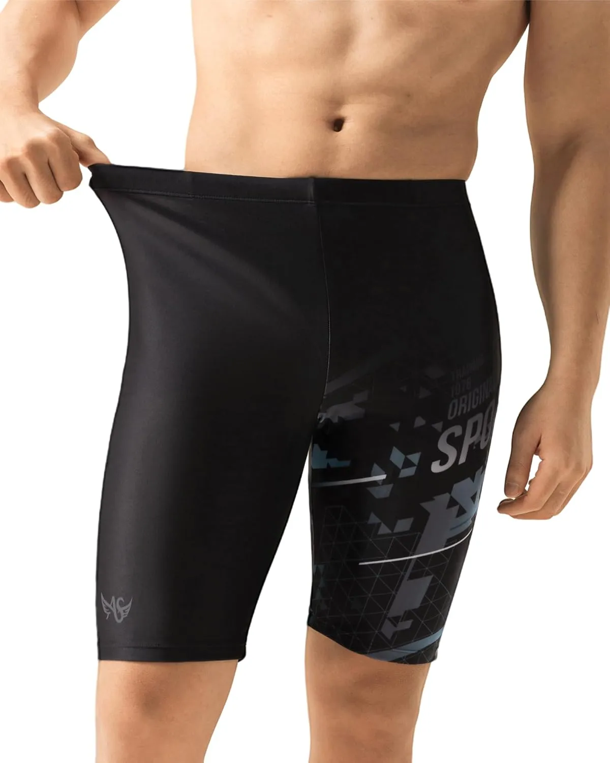 Angel season Swim Jammers for Men Athletic Compression Training Swimsuit Quick Dry Durable Chlorine Resistant Swim Shorts
