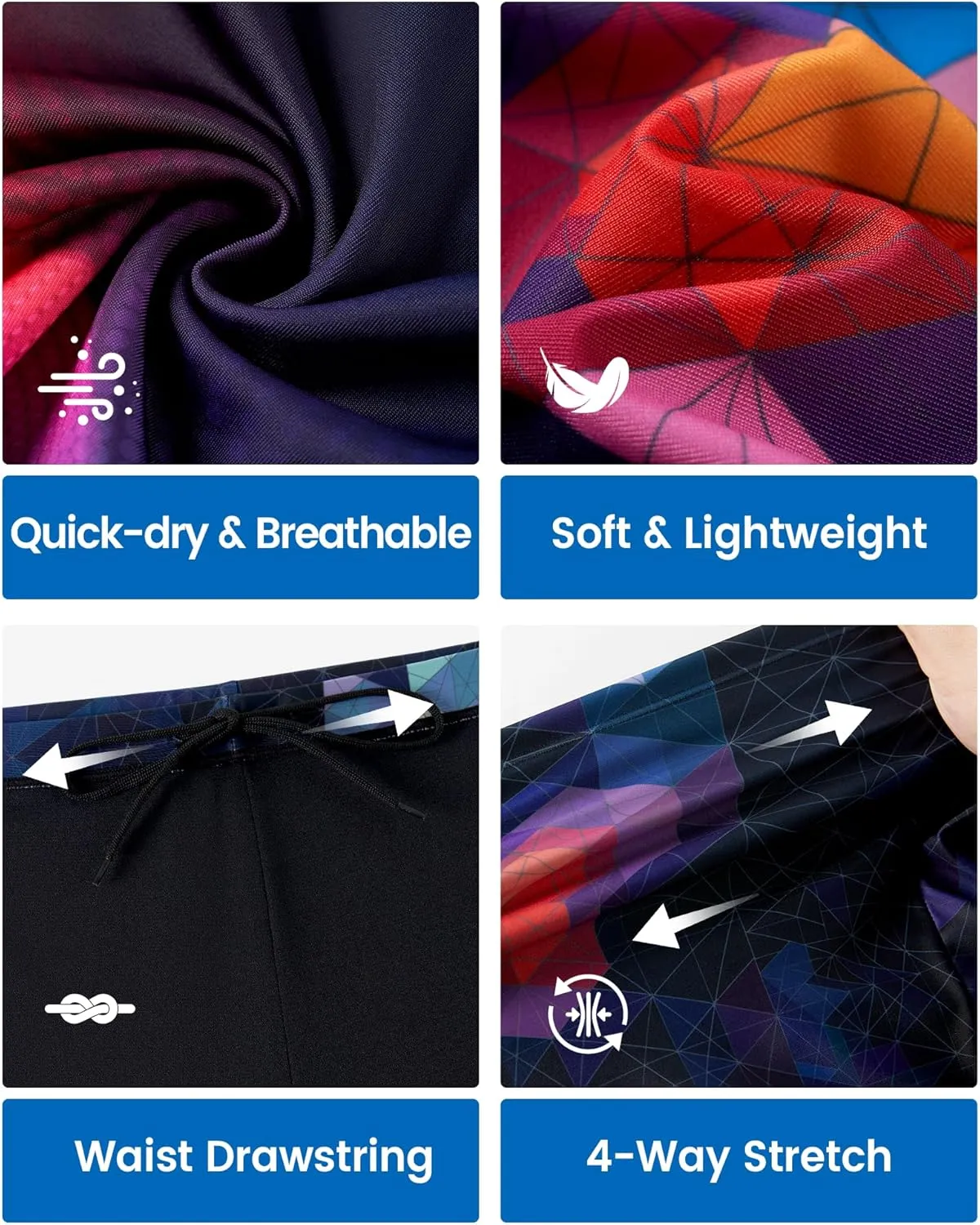 Angel season Swim Jammers for Men Athletic Compression Training Swimsuit Quick Dry Durable Chlorine Resistant Swim Shorts