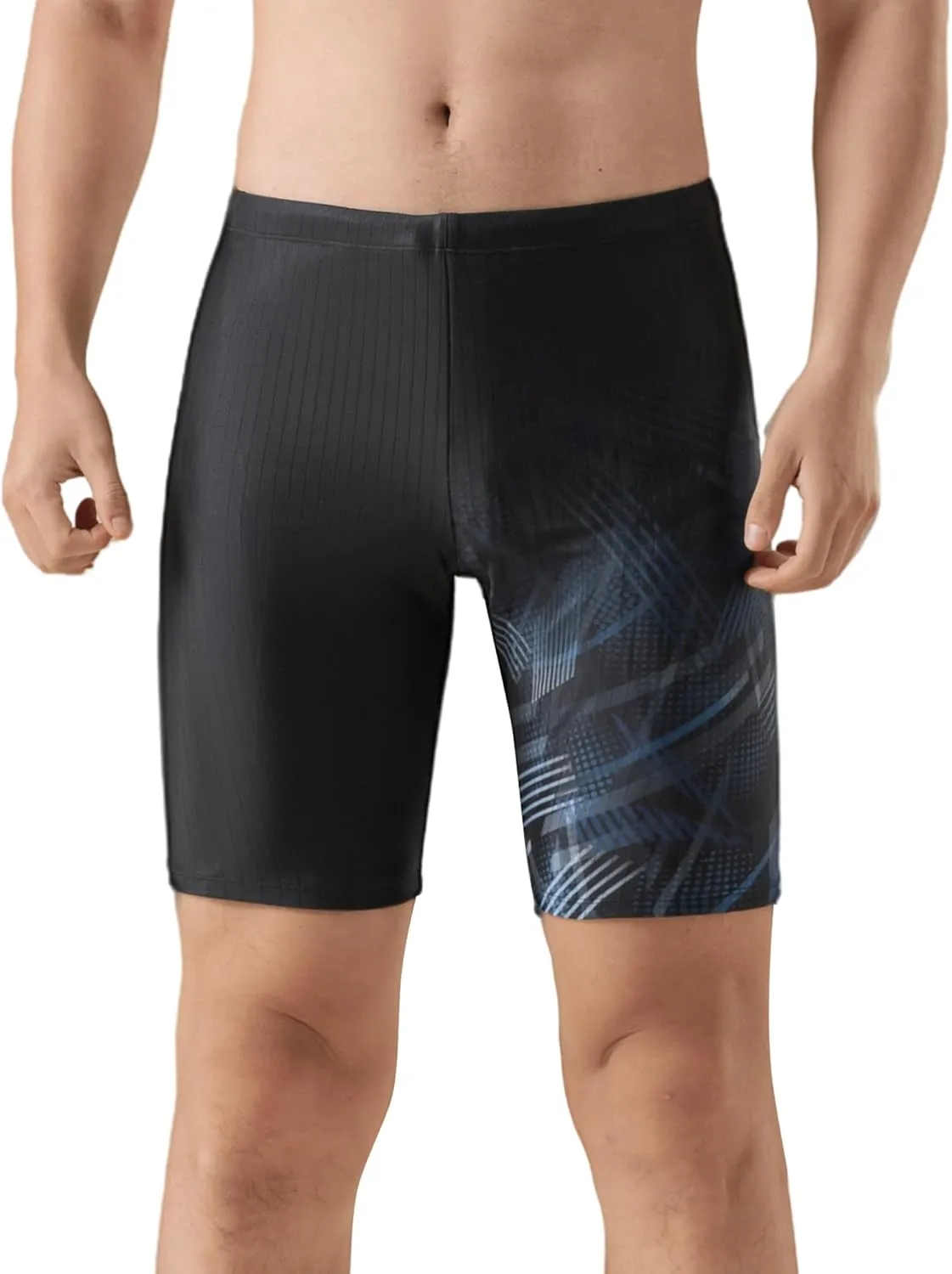 Angel season Swim Jammers for Men Athletic Compression Training Swimsuit Quick Dry Durable Chlorine Resistant Swim Shorts