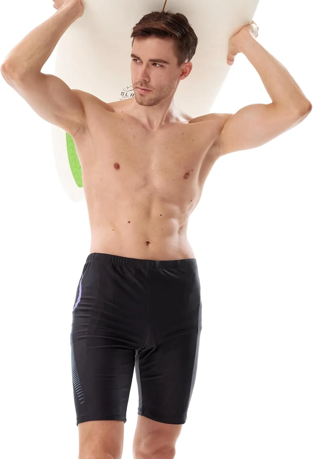 Angel season Swim Jammers for Men Athletic Compression Training Swimsuit Quick Dry Durable Chlorine Resistant Swim Shorts