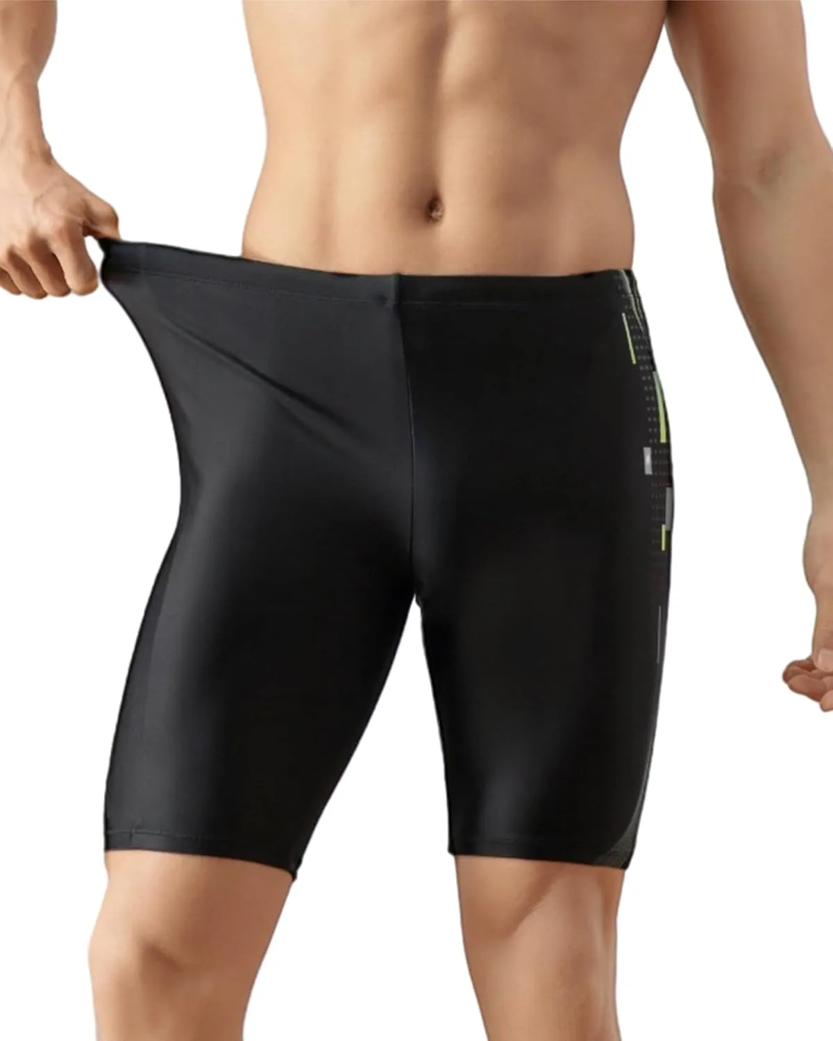 Angel season Swim Jammers for Men Athletic Compression Training Swimsuit Quick Dry Durable Chlorine Resistant Swim Shorts