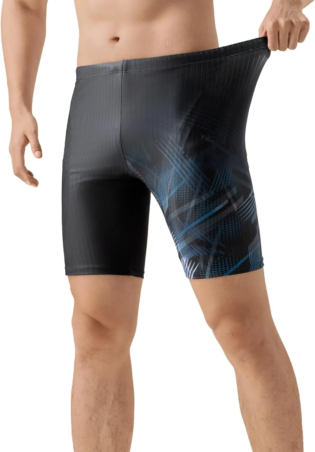 Angel season Swim Jammers for Men Athletic Compression Training Swimsuit Quick Dry Durable Chlorine Resistant Swim Shorts