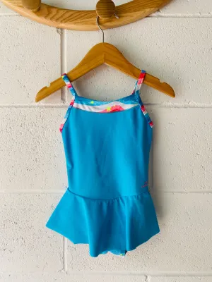 Aqua Skirted Swimsuit, 2 years