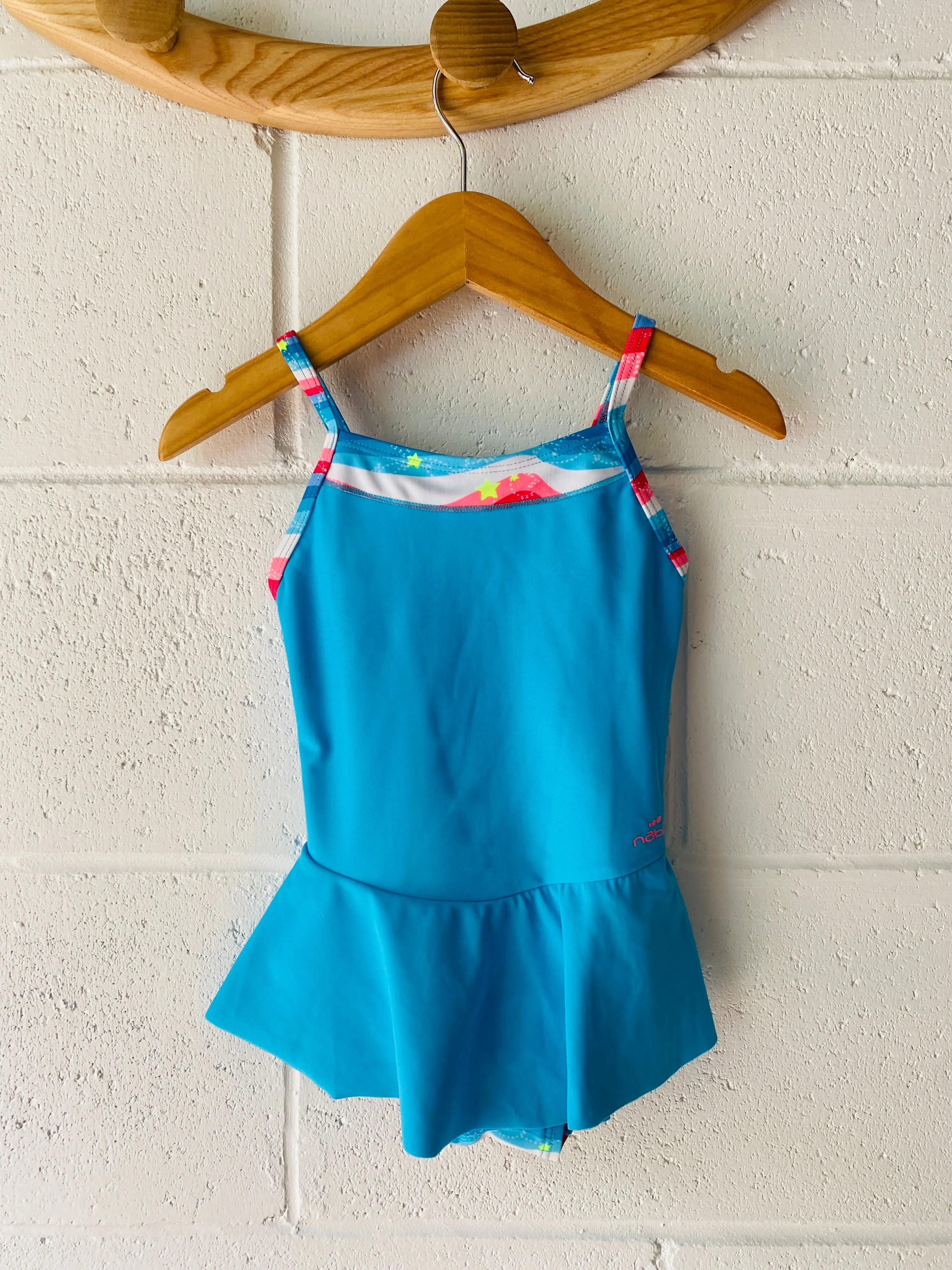 Aqua Skirted Swimsuit, 2 years