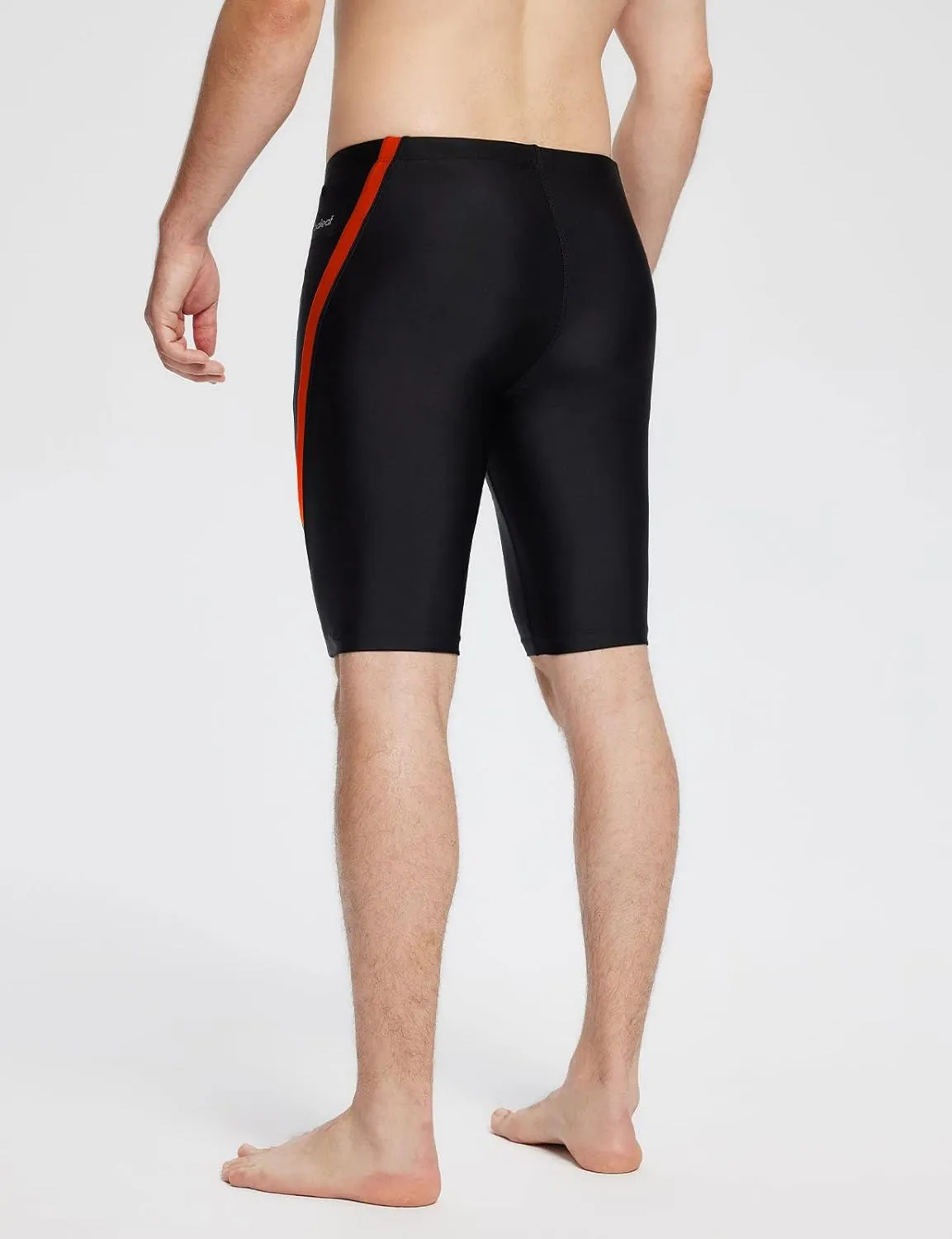 baleaf Men Swim Jammer Athletic Swimming Swimsuit Competition Training Team Swimwear Lap Racing Black