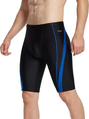 baleaf Men Swim Jammer Athletic Swimming Swimsuit Competition Training Team Swimwear Lap Racing Black