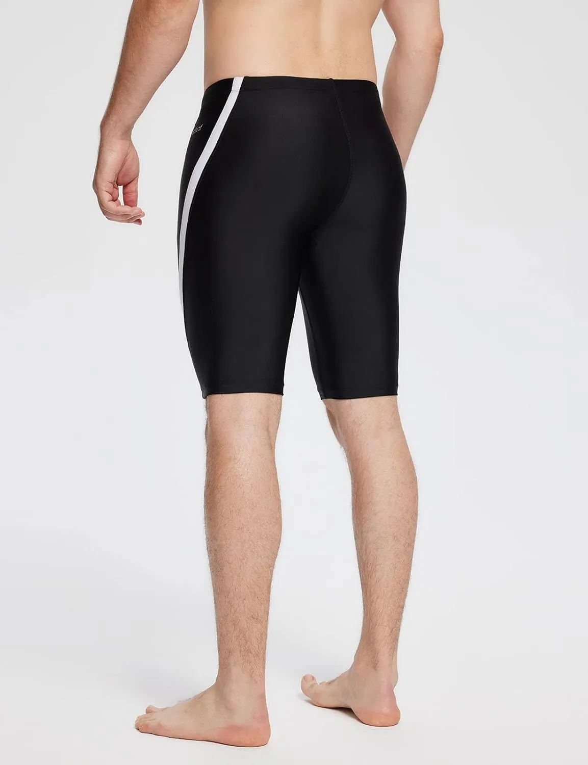 baleaf Men Swim Jammer Athletic Swimming Swimsuit Competition Training Team Swimwear Lap Racing Black
