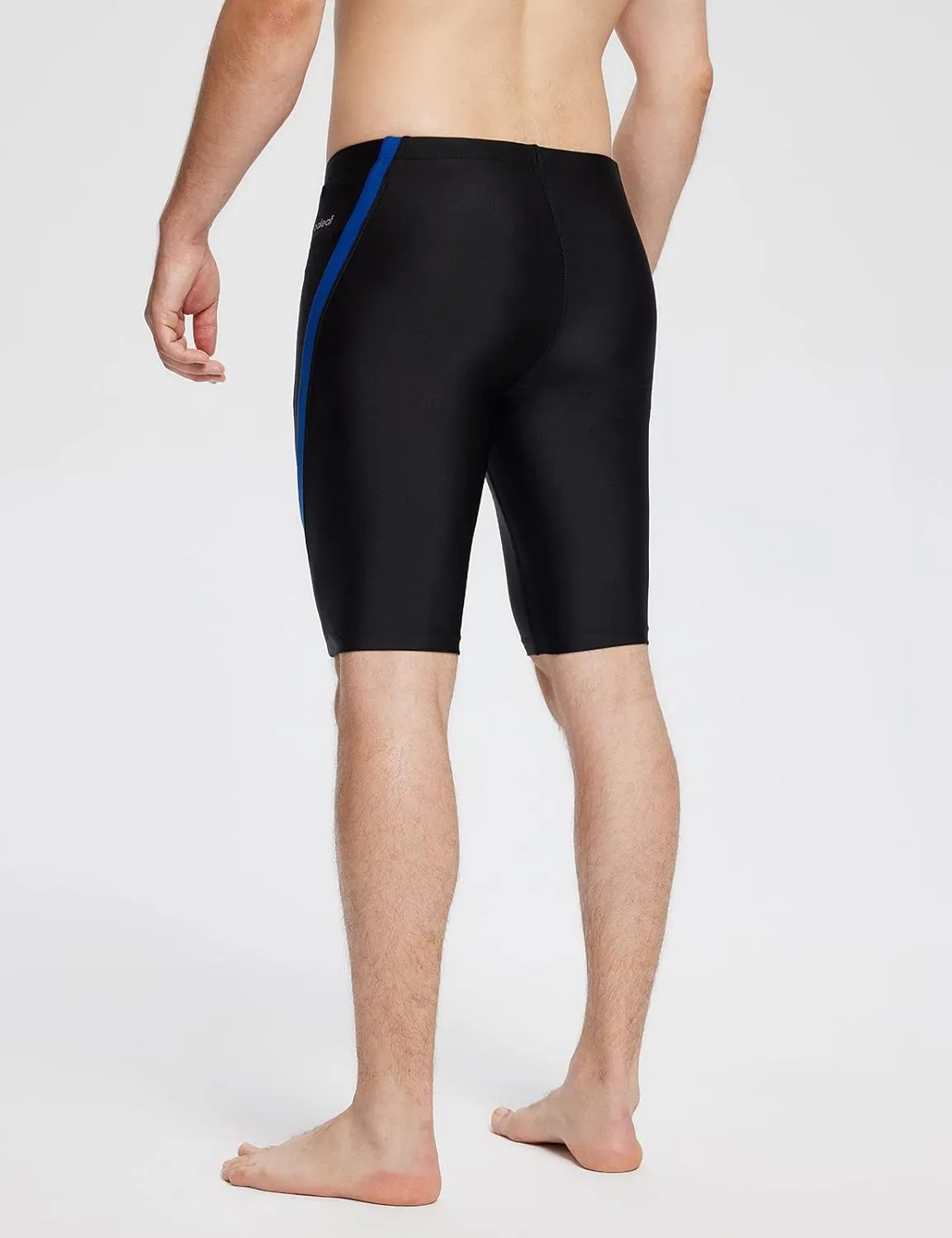baleaf Men Swim Jammer Athletic Swimming Swimsuit Competition Training Team Swimwear Lap Racing Black