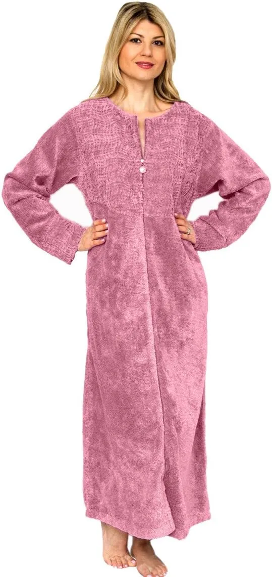 Bath & Robes Women's Cotton Chenille Robe Full Length