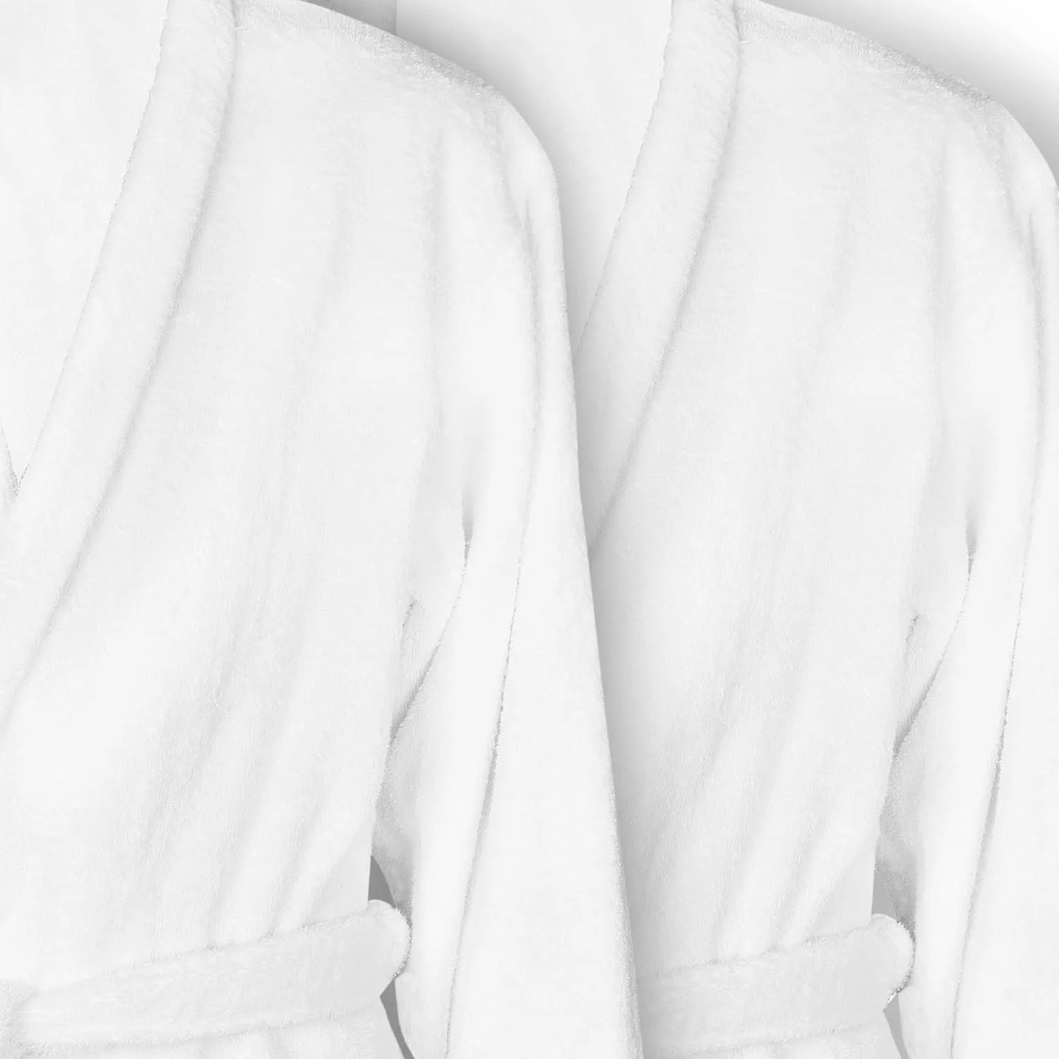 Bath Robe, Unisex Terry Turkish Cotton Bathrobe 100% Cotton, Hotel Quality, Highly Absorbent, White