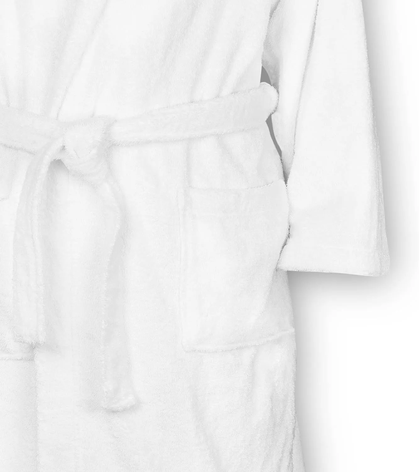 Bath Robe, Unisex Terry Turkish Cotton Bathrobe 100% Cotton, Hotel Quality, Highly Absorbent, White