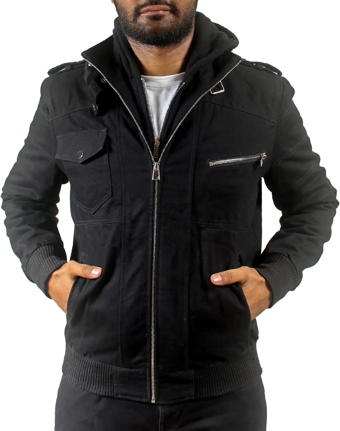Black Denim Jean Jacket lightweight Concert & Work for Mens Fashion, Western, and Winter Trucker Styles in One Jacket