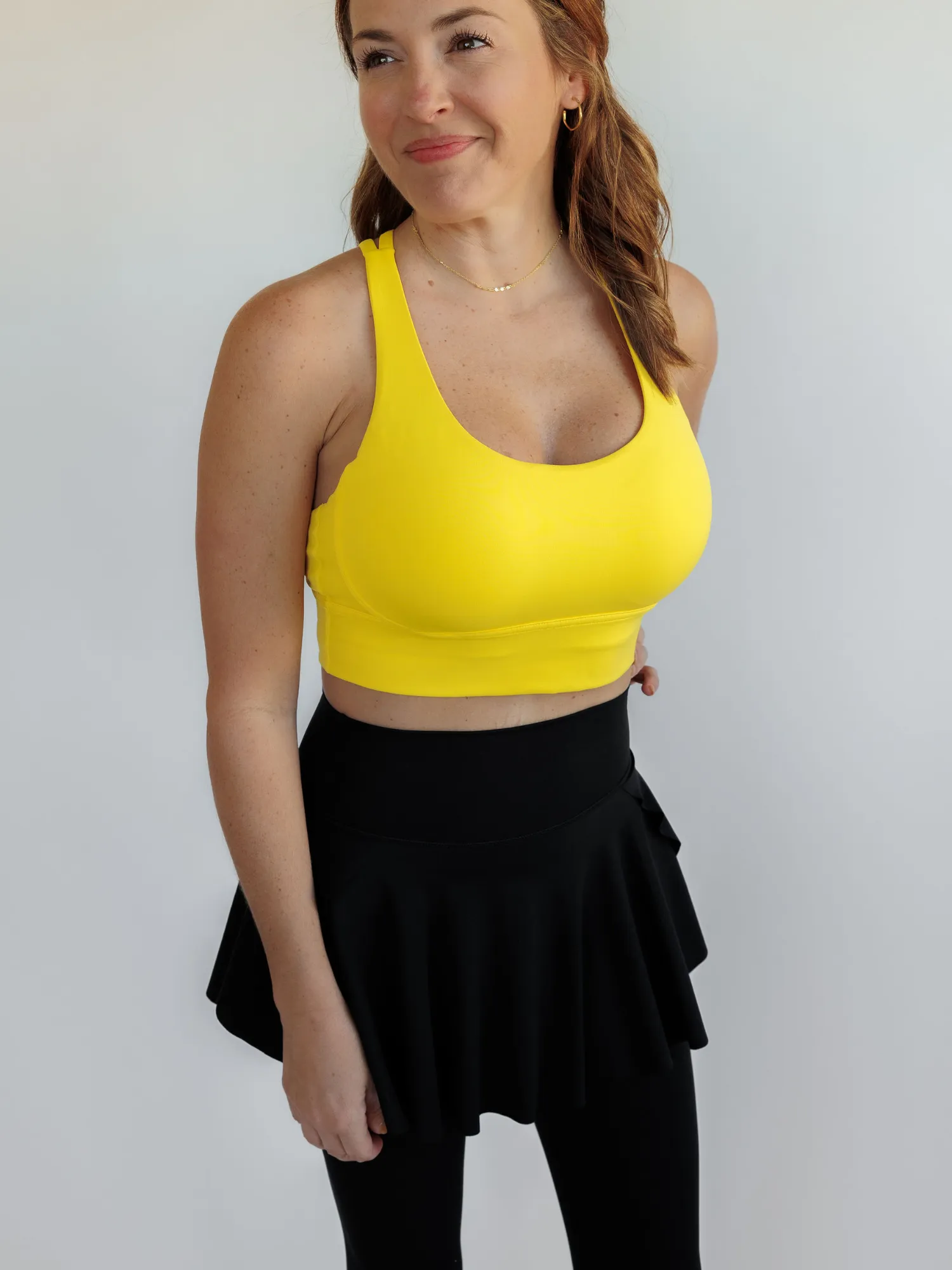 Black "Giselle" Twirl Skirted Leggings