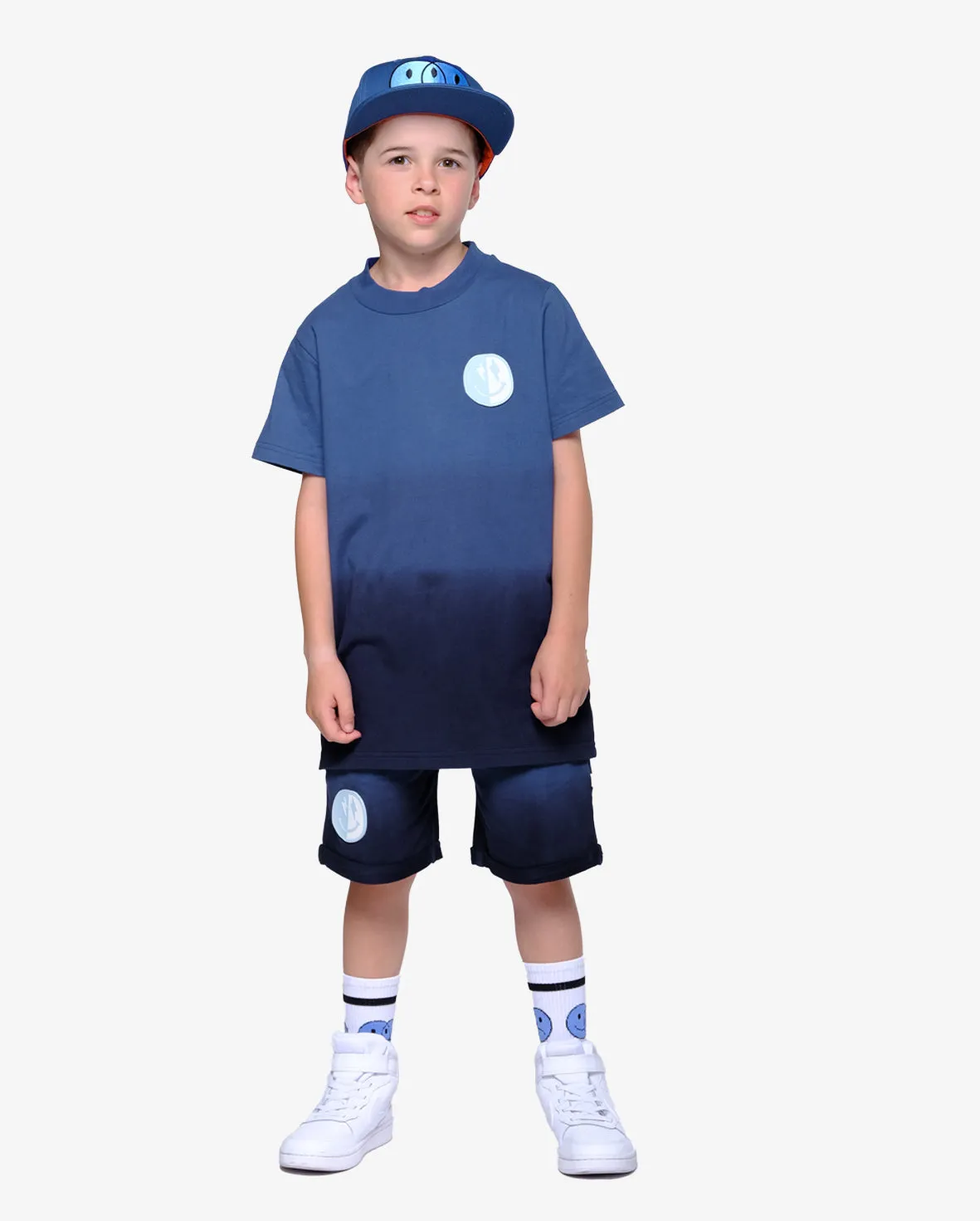 BOB Happy Tie Dye Shorts - Blue Dip Dye