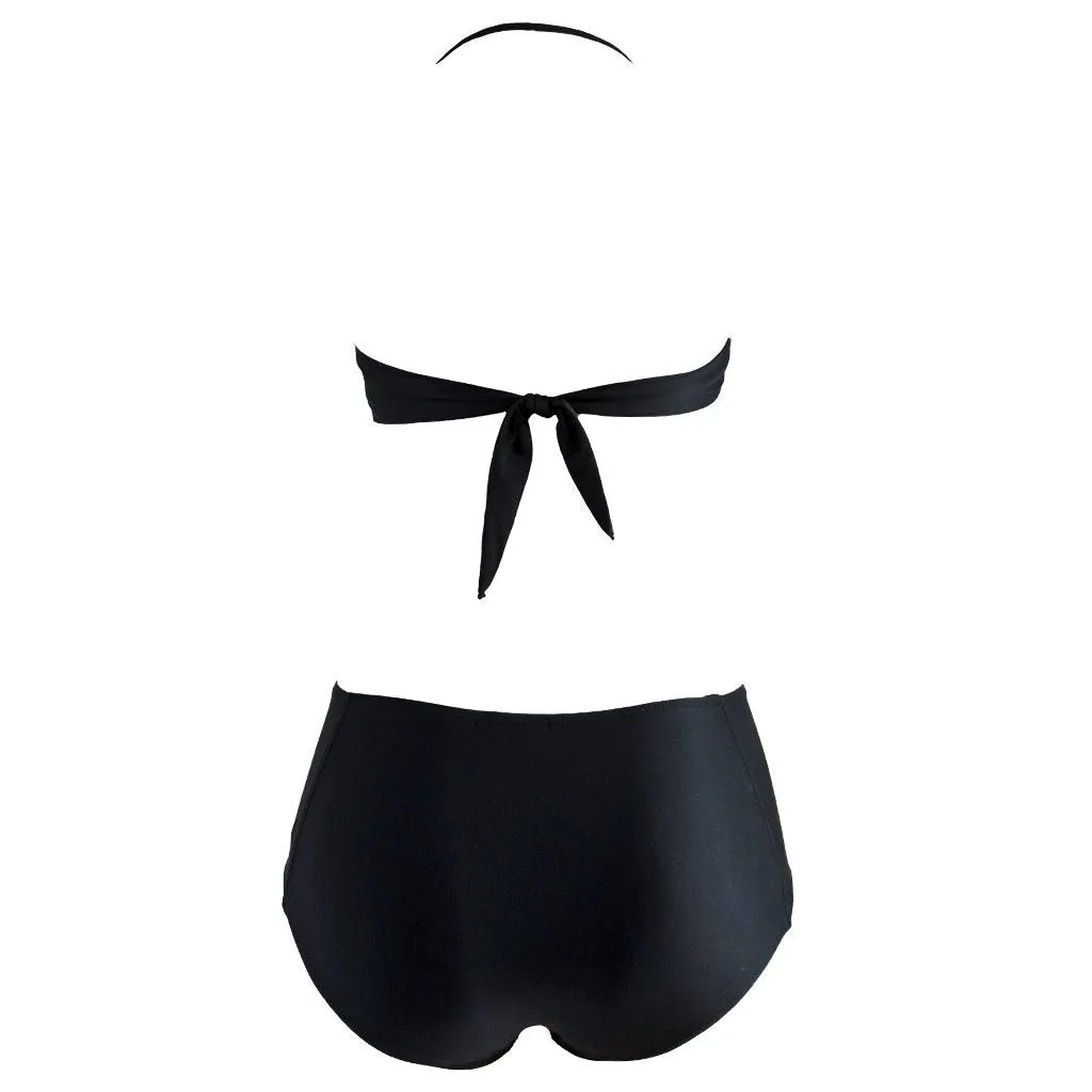 Brigitte Manu High Waisted Bikini - Black