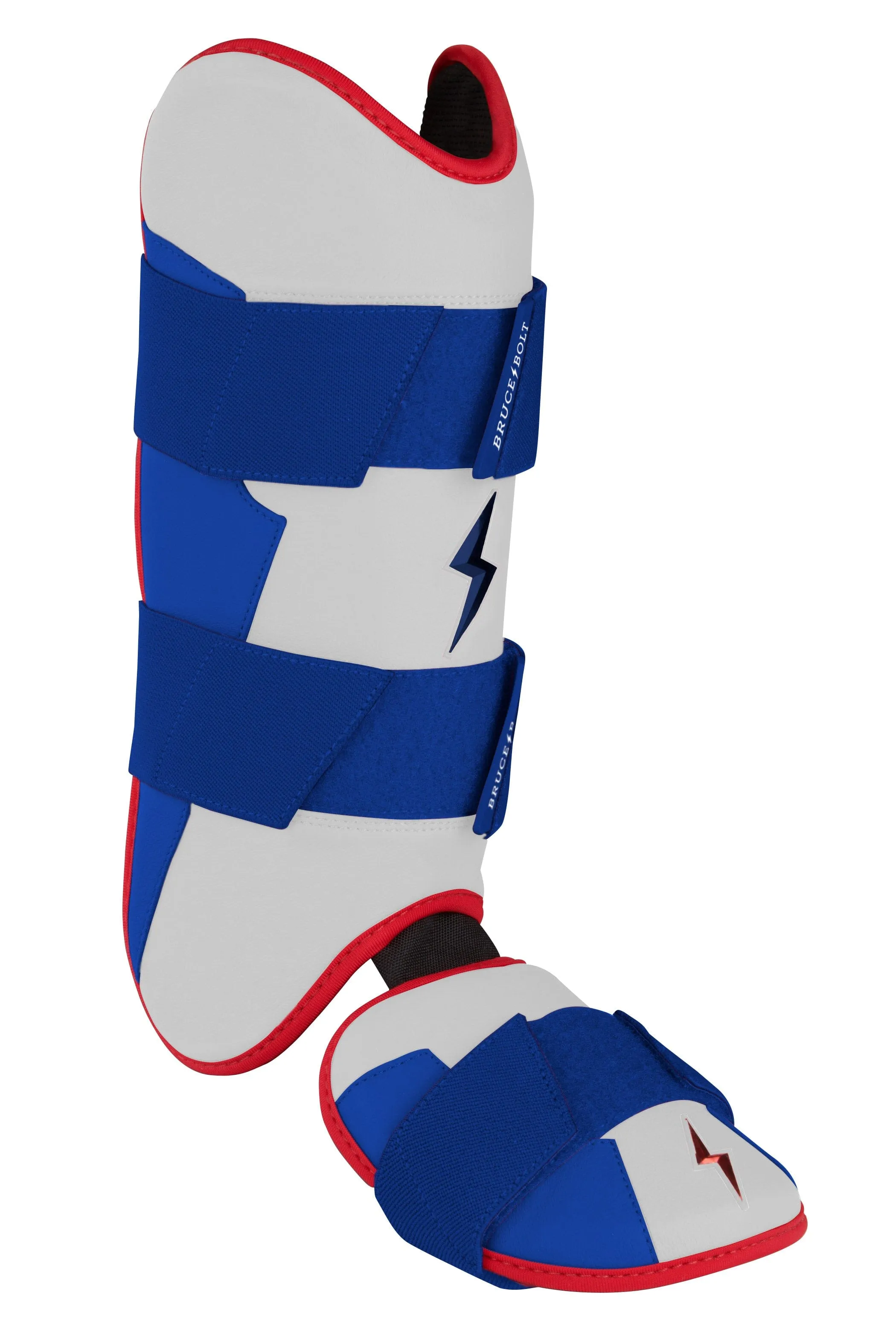 BRUCE BOLT Signature Series Leg Guard - USA WHITE