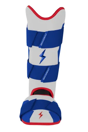 BRUCE BOLT Signature Series Leg Guard - USA WHITE