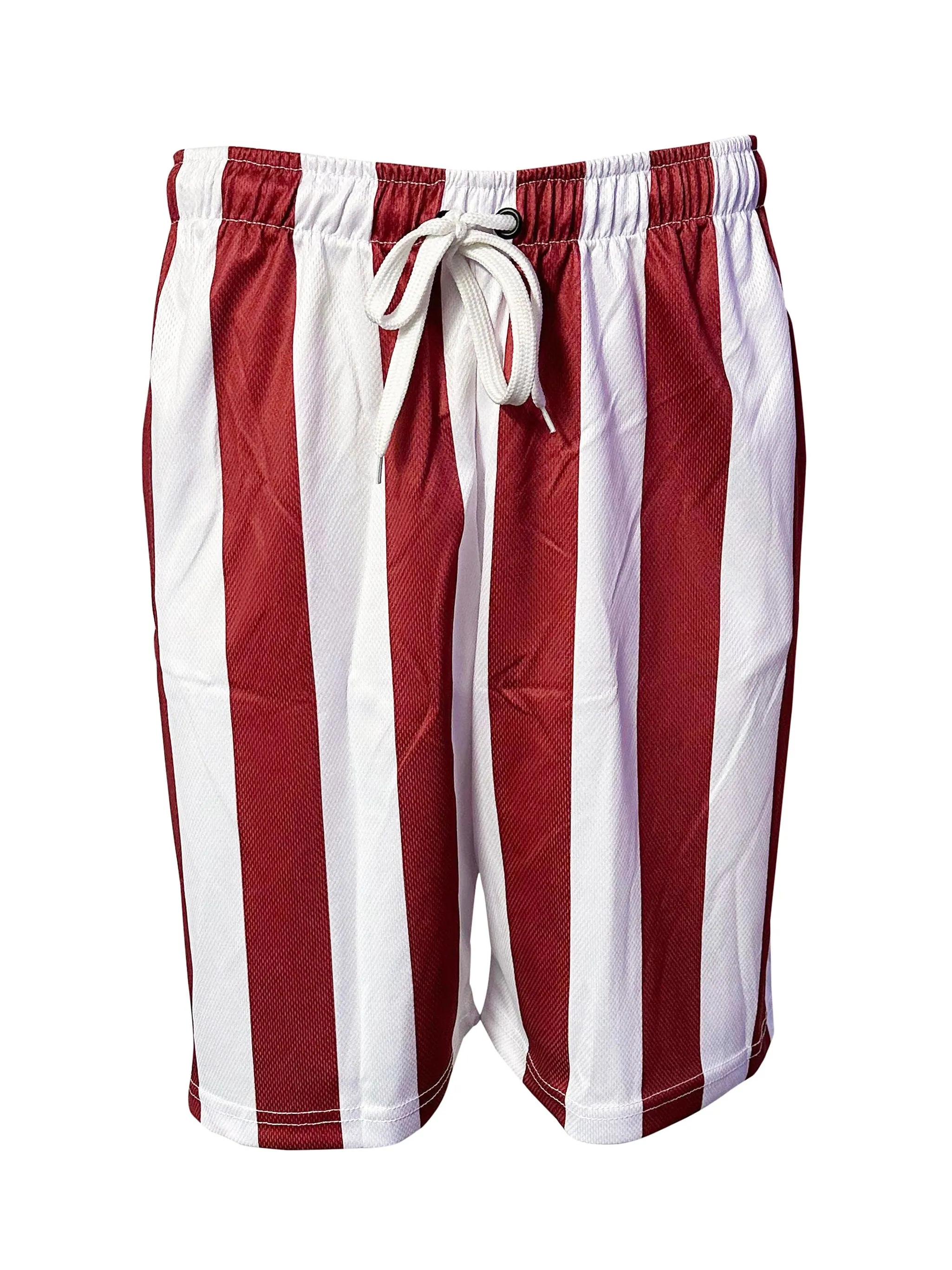 Candy Cane Striped Men's Mesh Shorts