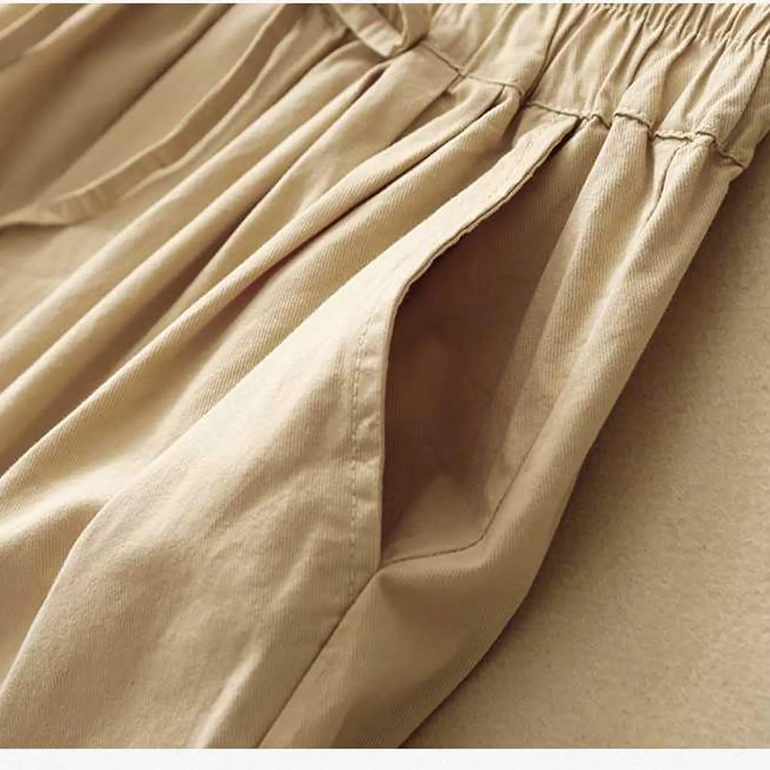 Casual Linen Shorts for Women High Waisted Wide Leg Drawstring Shorts Summer Embroidery Beach Shorts 2025 Outfit