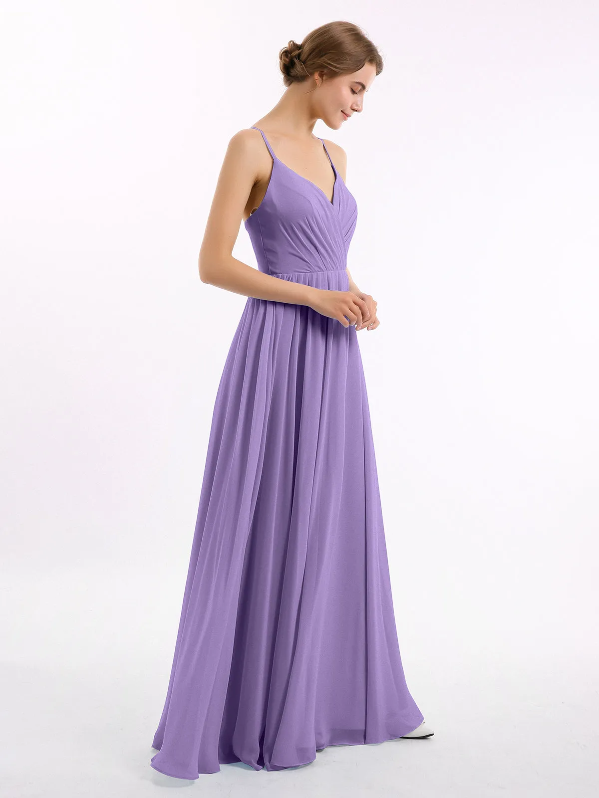 Chiffon Bridesmaid Dresses with Spaghetti Straps-Tahiti Plus Size
