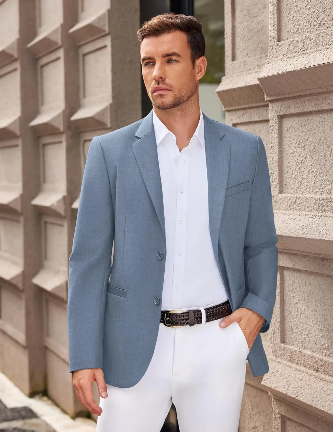 COOFANDY Men Casual Blazer Sport Coats Slim Fit Lightweight Business Two Button Suit Jackets