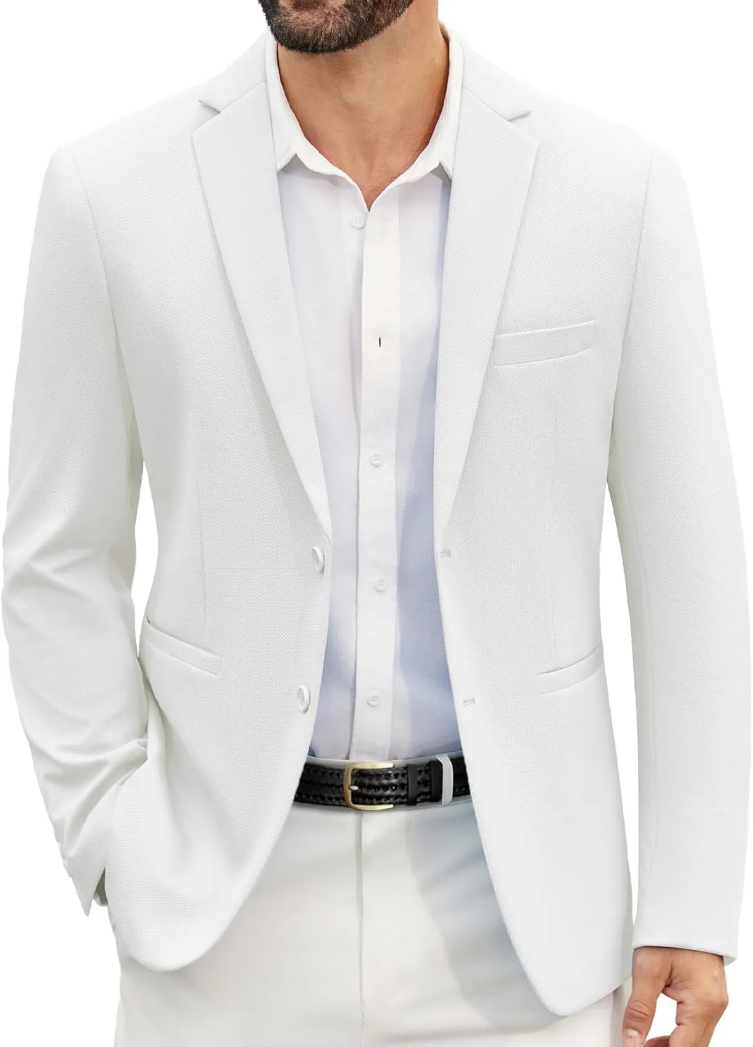 COOFANDY Men's Casual Blazer Slim Fit Suit Jackets Two Button Lightweight Knit Sport Coat