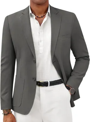 COOFANDY Mens Casual Blazer Two Button Sport Coat Lightweight Business Jackets with Pockets