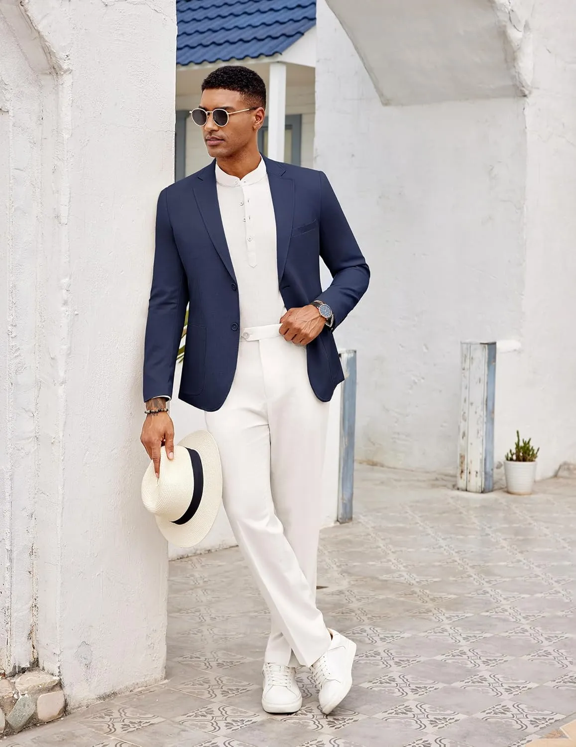 COOFANDY Mens Casual Blazer Two Button Sport Coat Lightweight Business Jackets with Pockets