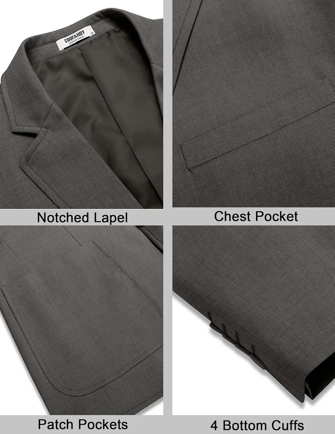COOFANDY Mens Casual Blazer Two Button Sport Coat Lightweight Business Jackets with Pockets