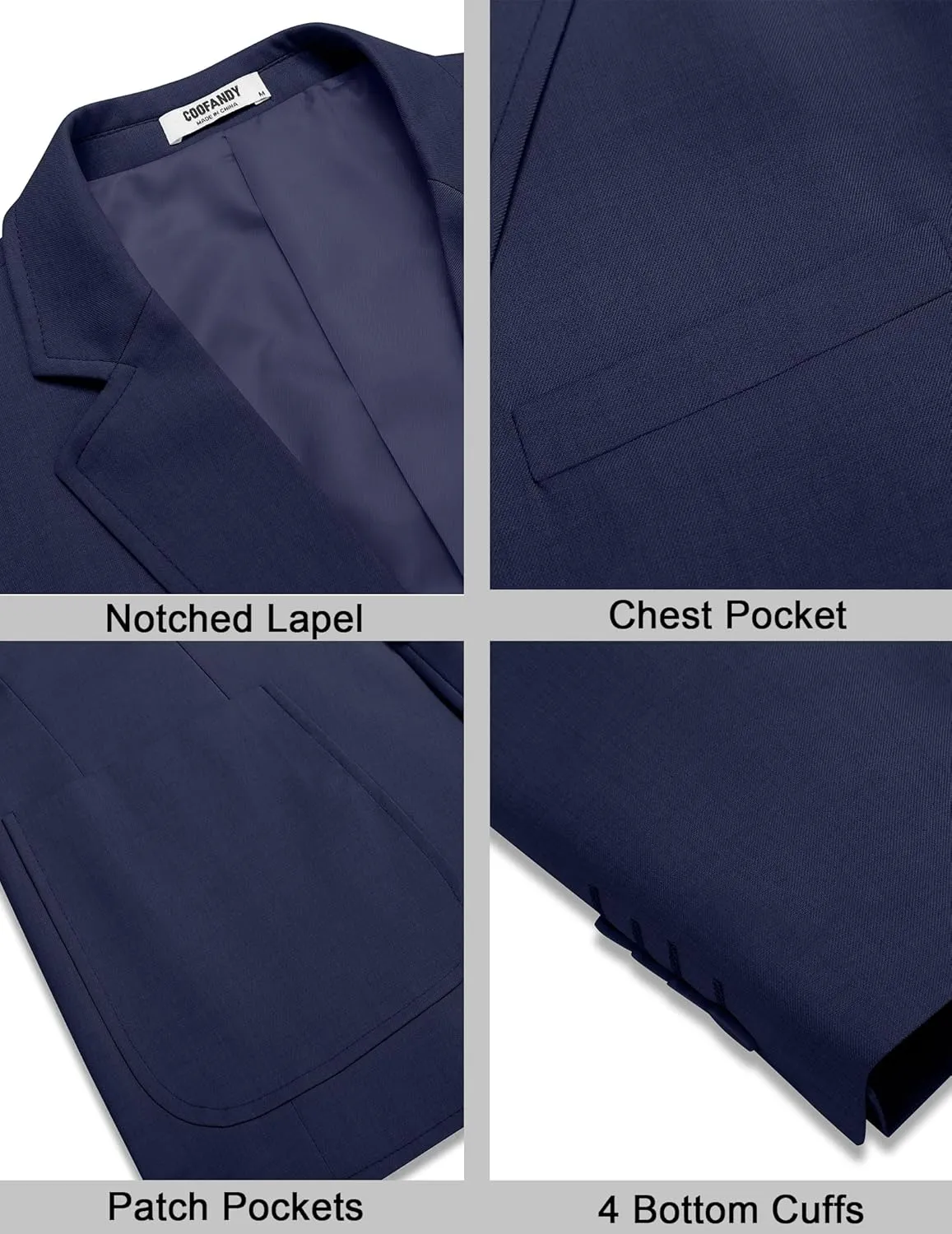 COOFANDY Mens Casual Blazer Two Button Sport Coat Lightweight Business Jackets with Pockets
