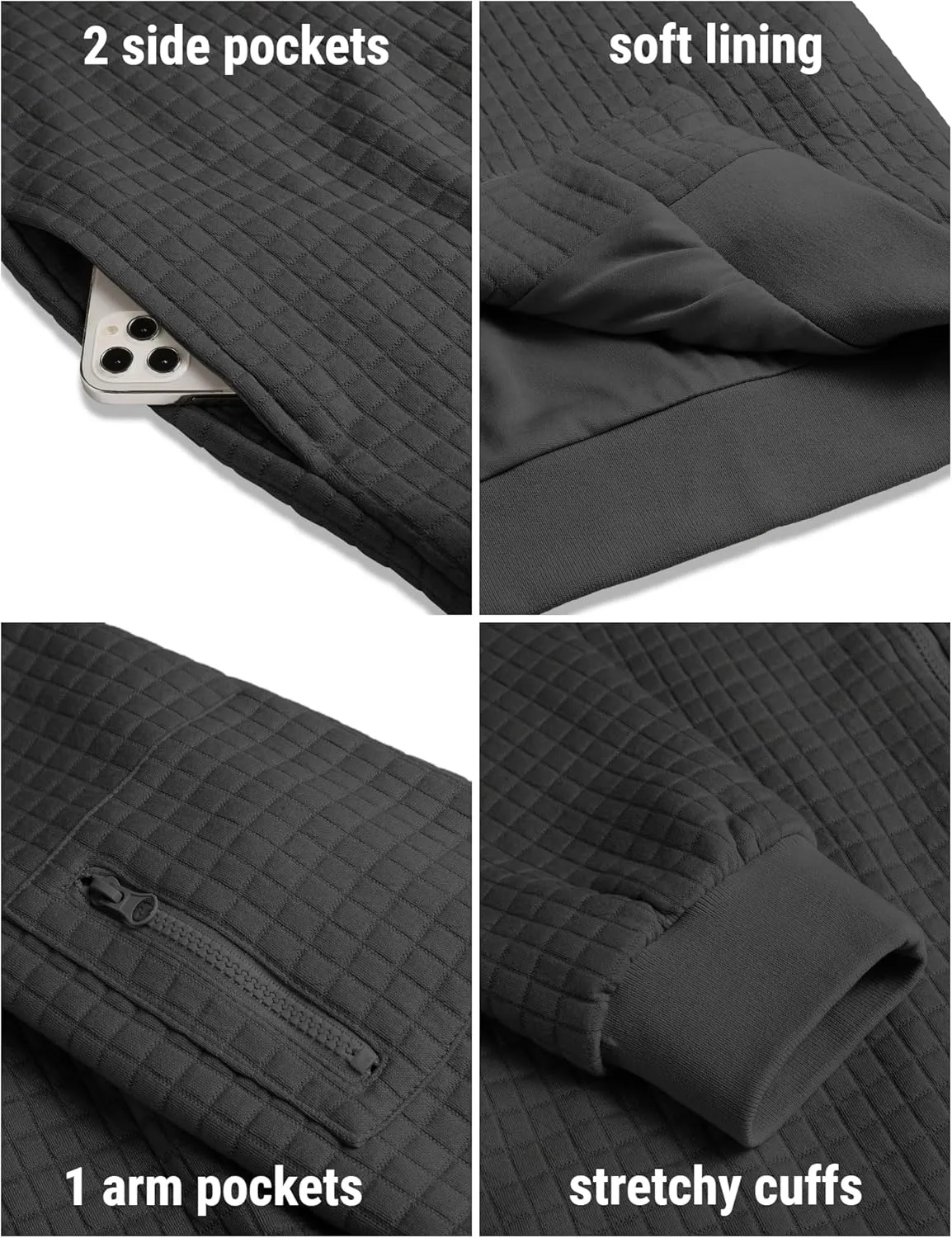 COOFANDY Mens Casual Jackets Lightweight Fall Bomber Jacket Full Zip Knit Sweater Jacket Varsity Coat