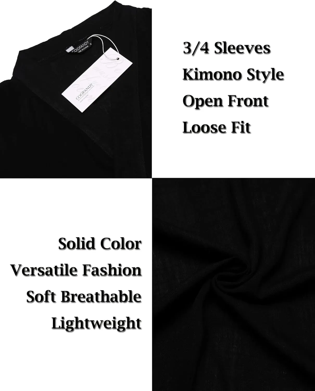 COOFANDY Men's Ruffle Shawl Collar Lightweight Cardigan Long Kimono Jackets Open Front Drape Cape Coat