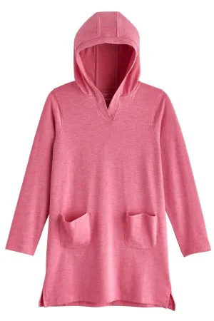 Coolibar Girl's Catalina Hoodie Dahlia Pink UPF 50  Coverup - Dahlia Pink - FINAL SALE