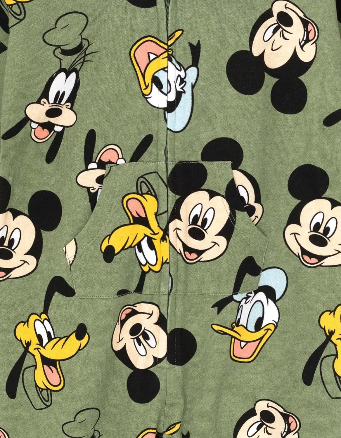 Disney Mickey Mouse Goofy Donald Duck Daisy Duck Fleece Zip Up Coverall Infant to Little Kid