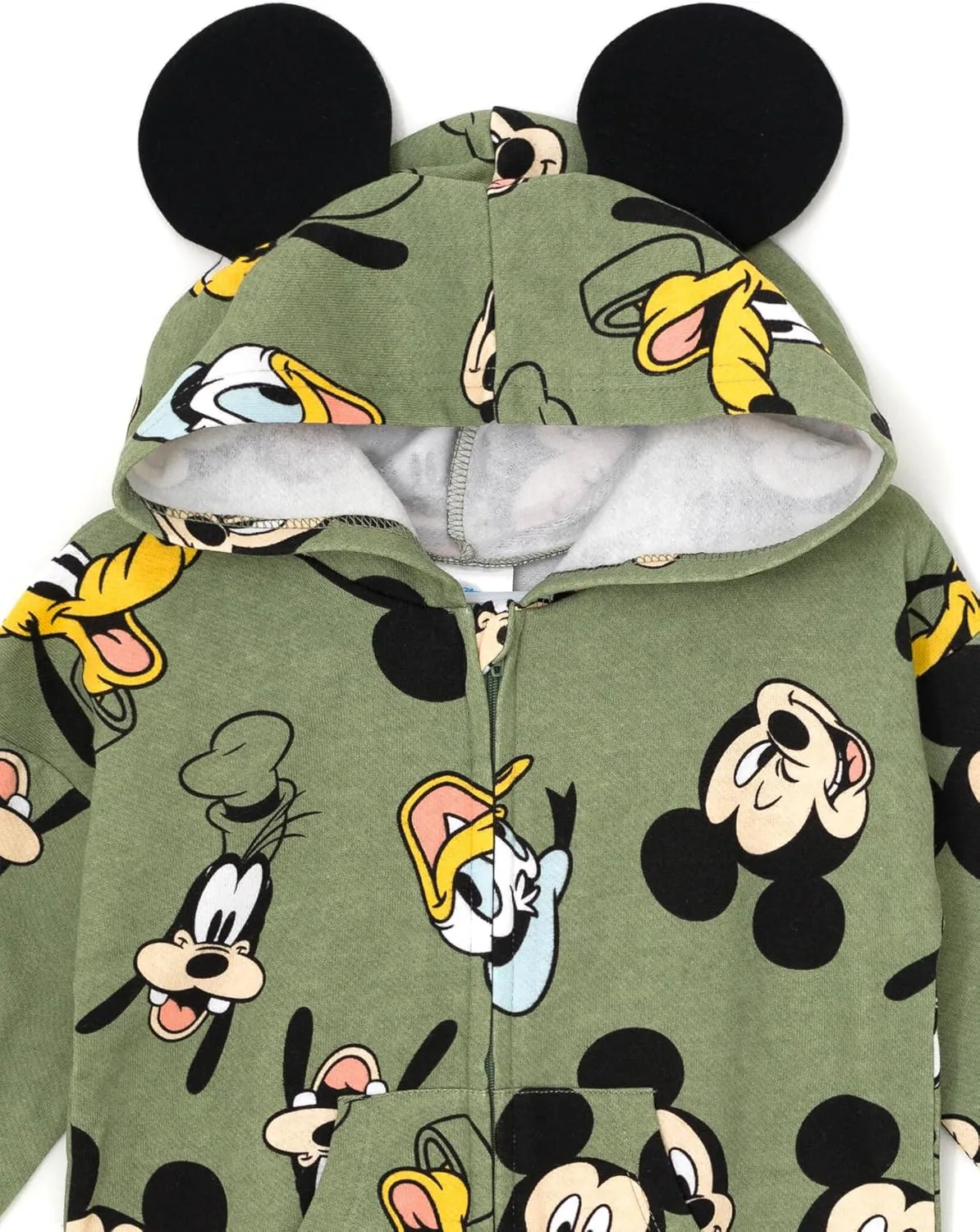 Disney Mickey Mouse Goofy Donald Duck Daisy Duck Fleece Zip Up Coverall Infant to Little Kid