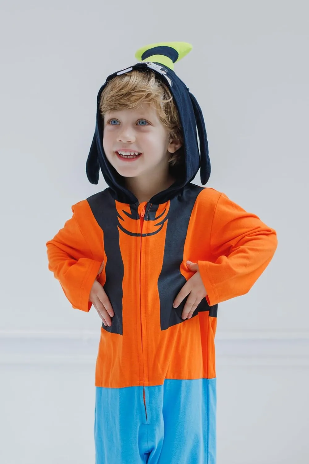 Disney Mickey Mouse Goofy Pluto Zip Up Coverall Newborn to Big Kid
