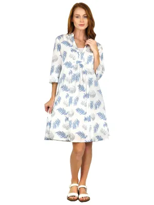 Fern Print Short Lined Dress