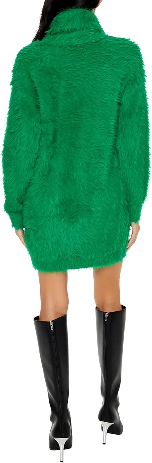 Forever 21 Women's Faux Fur Mini Sweater Dress