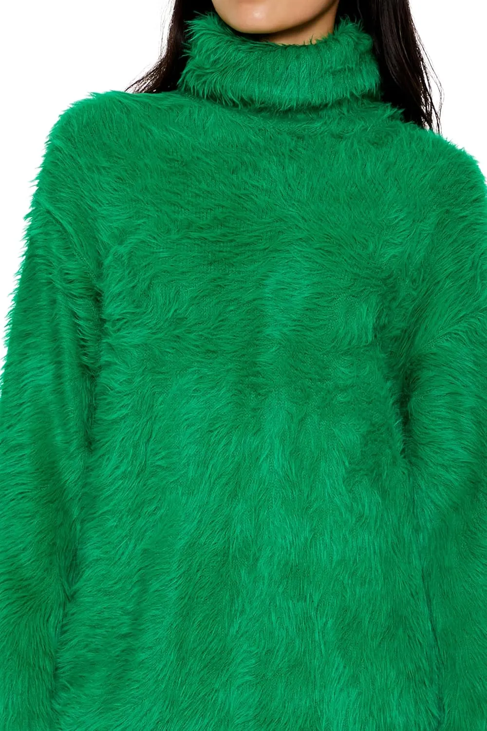 Forever 21 Women's Faux Fur Mini Sweater Dress
