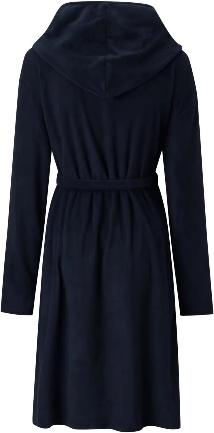 Fuzzy Cotton Robes for Women with Hood Plush Pajamas Sleepwear Bath Robe Thick Robe Fluffy Knee Length Cute Furry