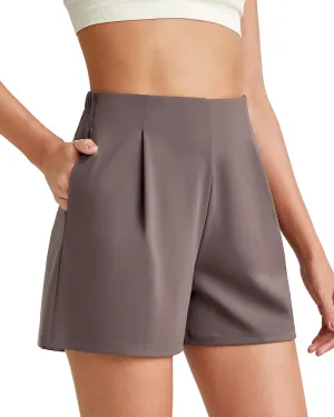 G4Free ShiftReady Women Shorts Dressy Casual 2025 Trendy Summer High Waisted Tailored Trouser Shorts with Pockets